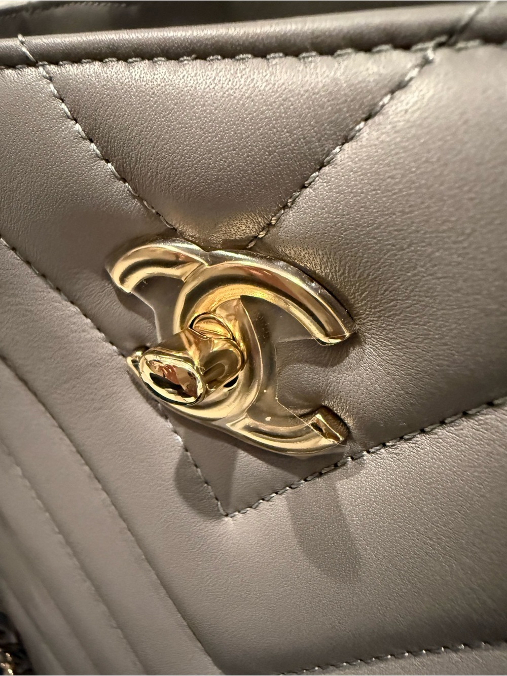 CHANEL Chevron Shopping Tote
